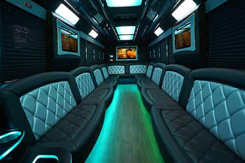 party buses with deluxe interiors